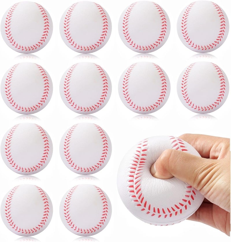 INTOWIND 12 Pack Foam Baseballs Softballs Foam Training Ball for Kids Beginners, 9 inch Practice Baseballs Tballs, Safe Throwing, Catching and Batting Practice - Image 1